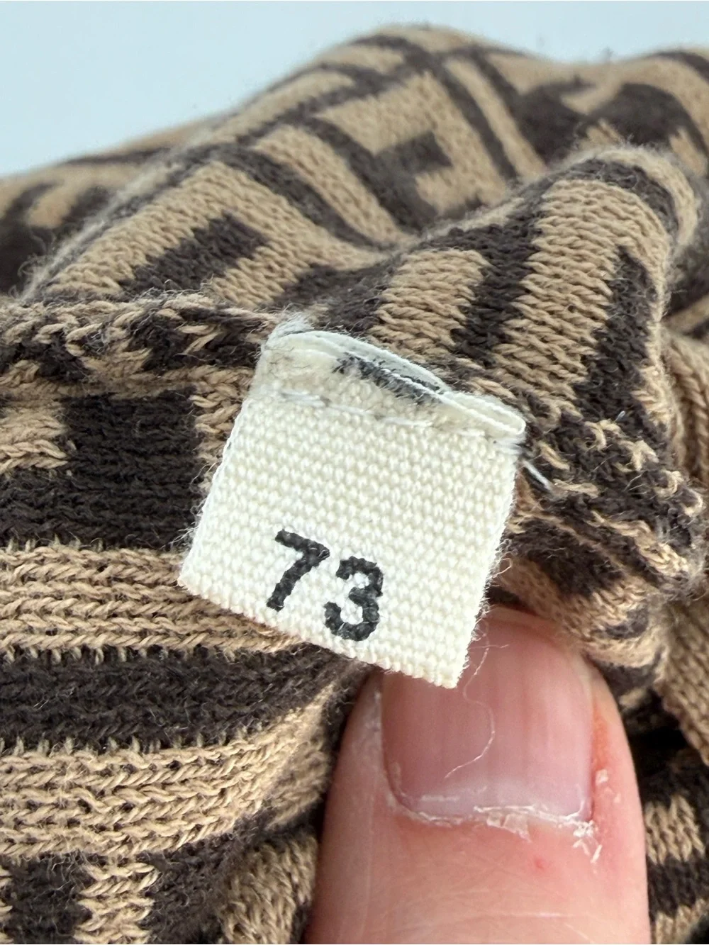 Fendi Brown and Black FF Logo Tobacco cotton and cashmere onesie